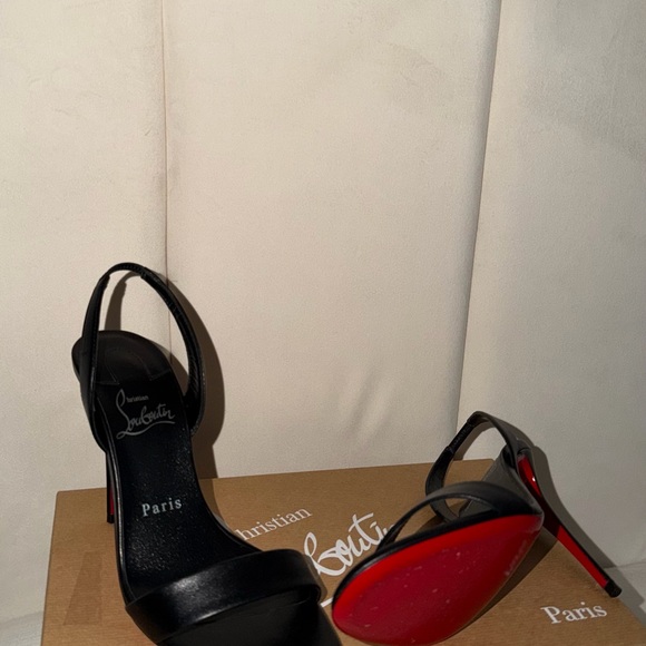 Christian Louboutin Shoes - Christian Louboutin Black and Red Slingback Heels